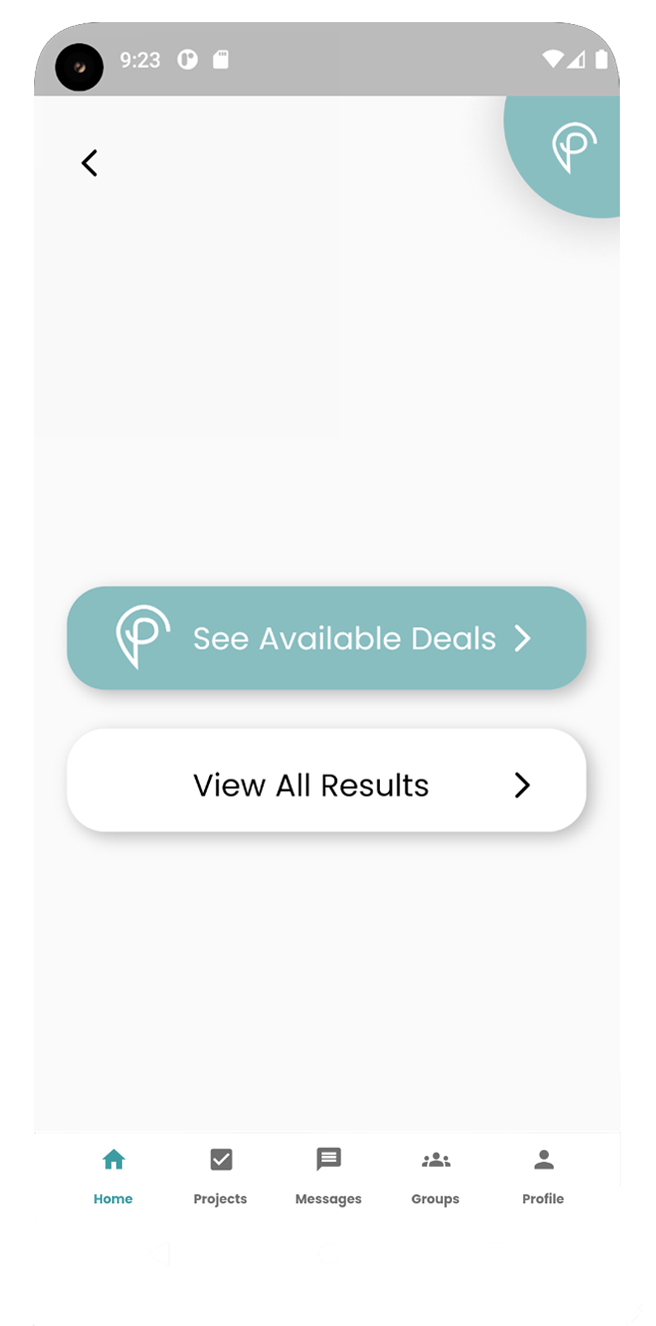 Pinwrk Search Choice Screen