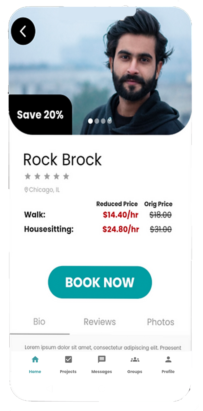 Pinwrk Provider Profile Screen